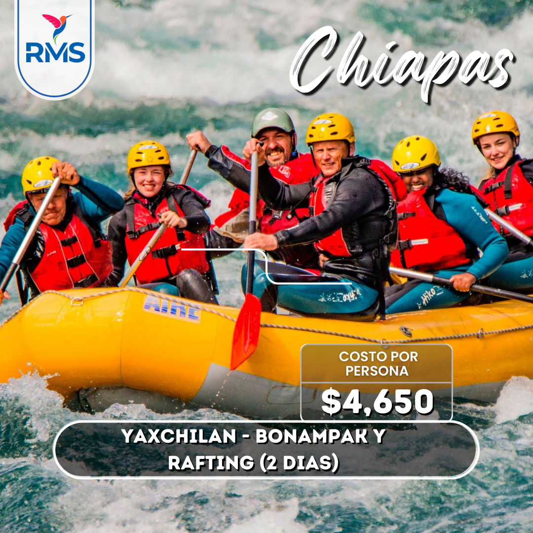 Yaxchilan, Bonampak, Rafting en Selva Lacandona 2 días